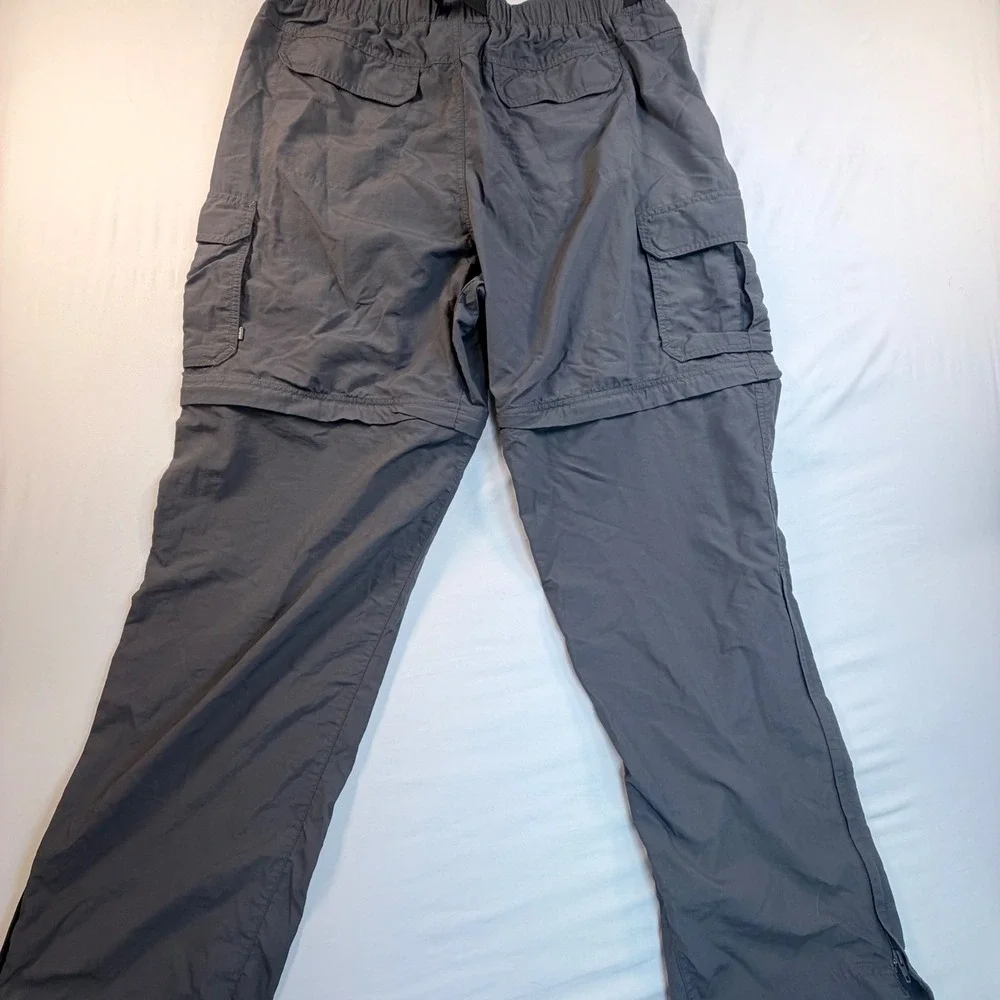 REI Convertible Hiking Pants Mens XL Gray Zip Off Cargo Nylon Outdoor Trail